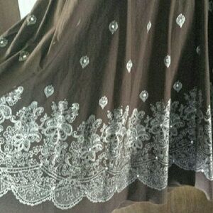 Lovely full skirt with rhinestones